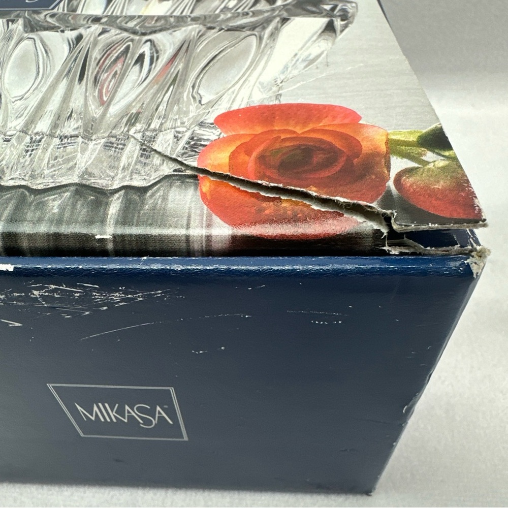 Mikasa Crystal Votive Glass Decorative Sigma Candle Holder - Picture 14 of 14